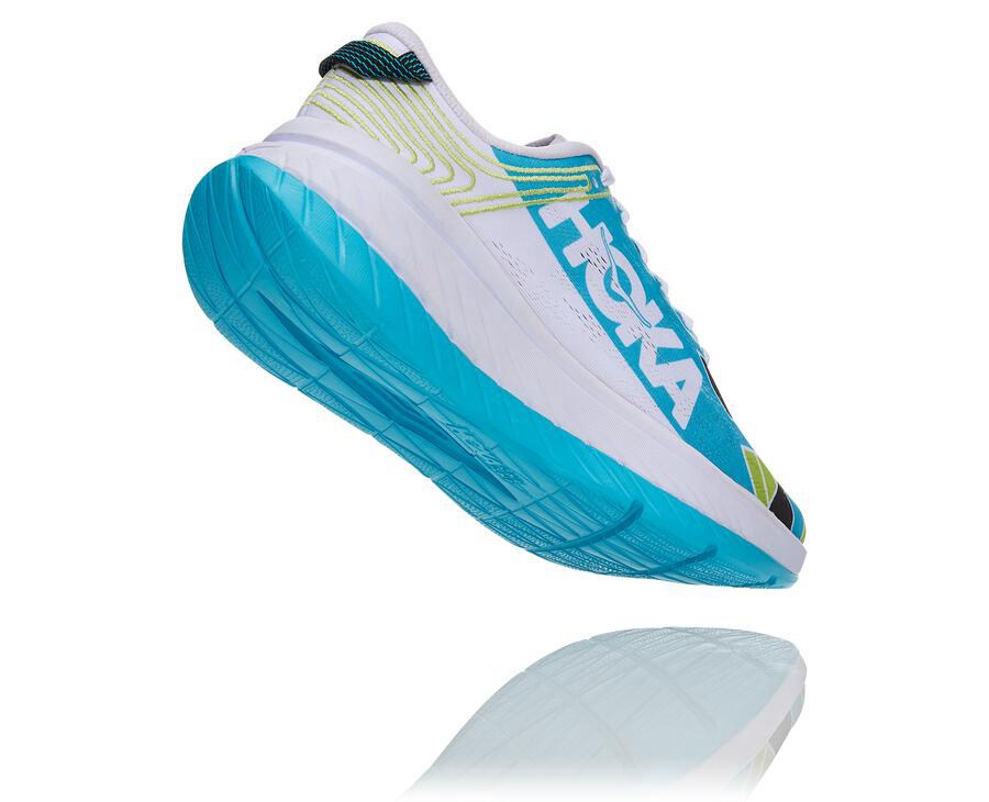 Hoka Australia One One Ironman Kona Carbon X - Womens Running Shoes Blue/White - HSMRU-7083